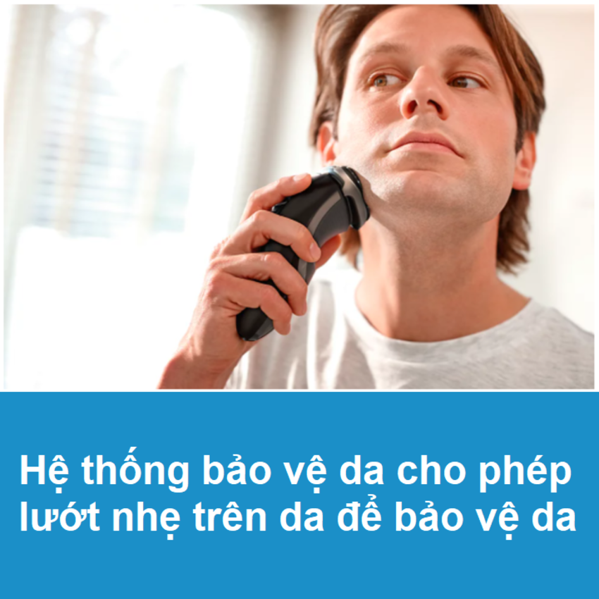 Máy cạo râu khô và ướt nhãn hiệu Philips Norelco S3560/11 Shaver 3000 Hoạt động với 4-hướng đầu Flex - HÀNG NHẬP KHẨU
