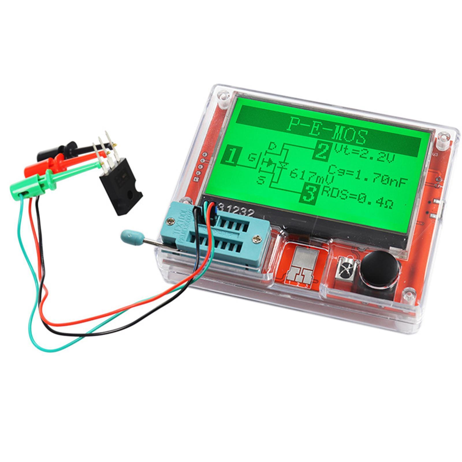 Mos Esr Meter, Multifunction Meter Graphical Tester Meter, T10H Transistor Tester for Capacitance, Inductance Igbt Triode mos