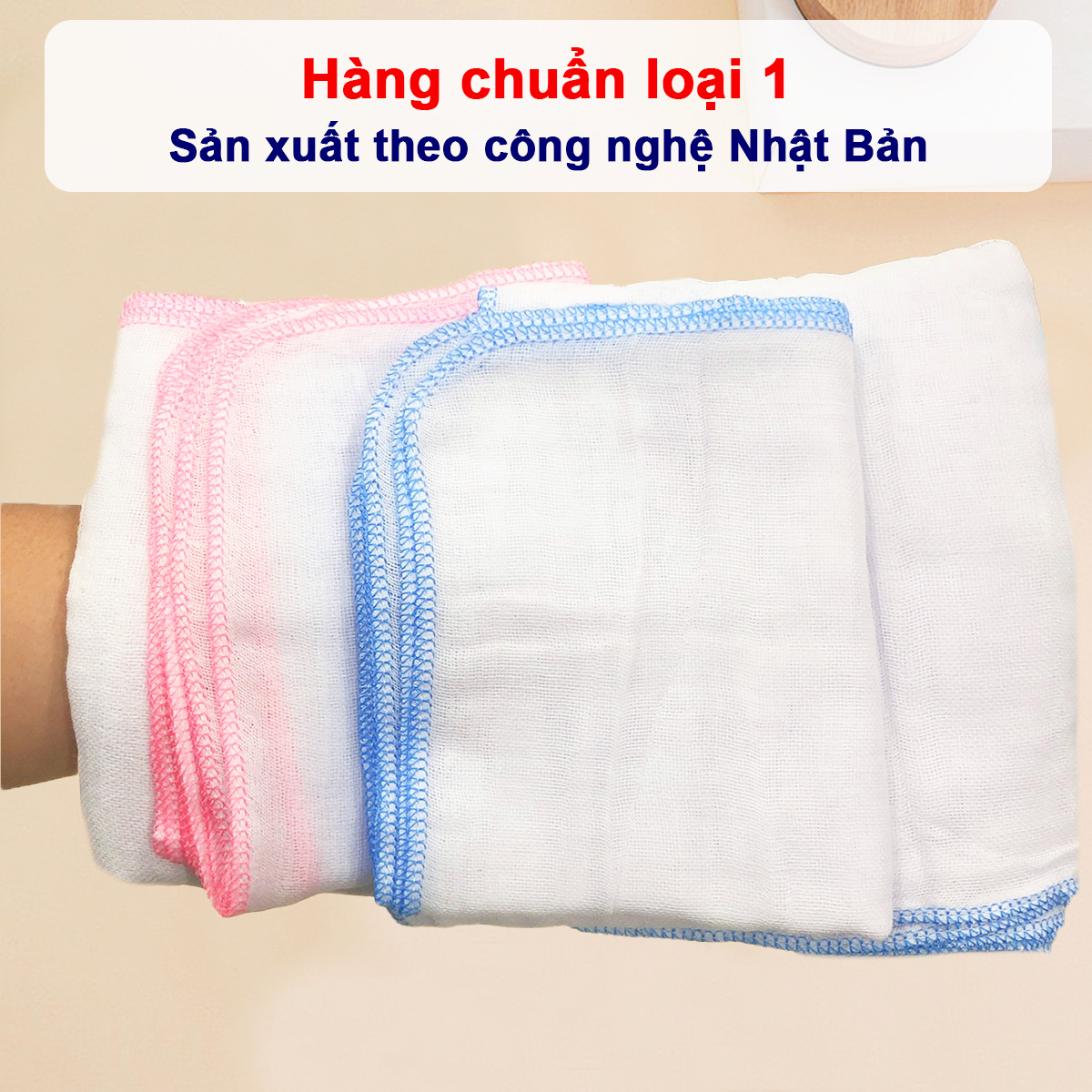 Khăn sữa cho bé Kiba siêu mềm siêu thấm 2 lớp, 3 lớp, 4 lớp kích thước 25x25cm – Set 10 khăn tiện lợi – KH005