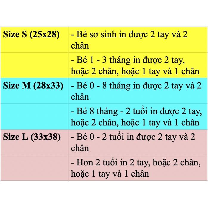 Khung in dấu tay chân kỉ niệm cho bé (chữ nhật)