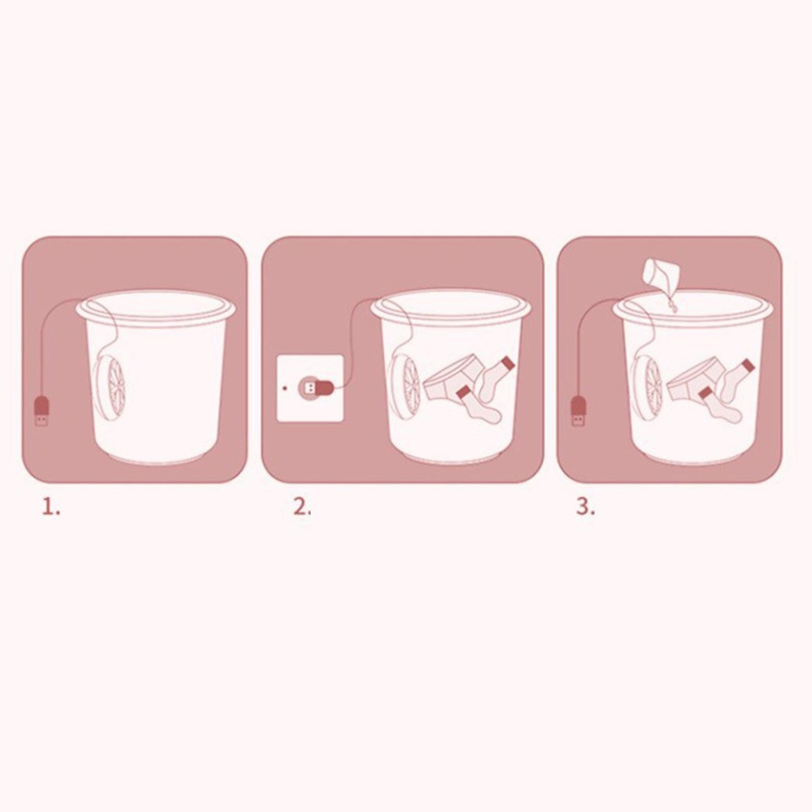 Portable Mini Washing Machine USB Rechargable Travel Washer for Laundry Home Bathroom