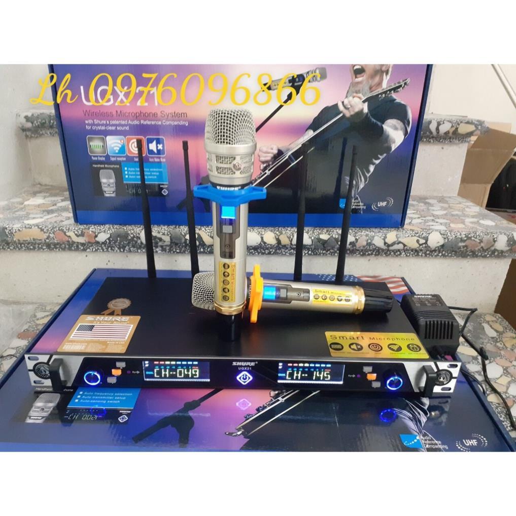 Micro Không Dây Shure UGX 21 Hàng Chuẩn Loại 1- Micro Không Dây Shure 21 Loại 1- Combo Mic Hát Karao