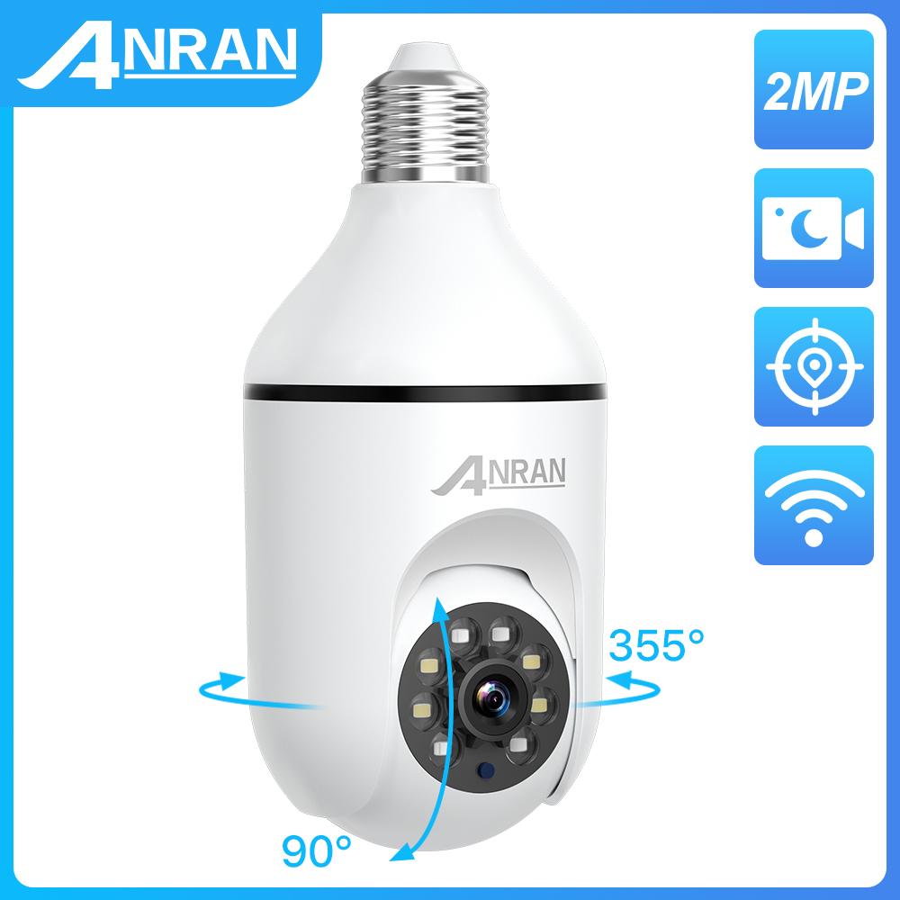 Camera IP Wifi bóng đèn ANRAN 1080P Cơ sở E27 Giám sát an ninh 360 ° Theo dõi tự động Tầm nhìn ban đêm đủ màu Cảm biến không dây ngoài trời Kích thước: Camera 1080P 64GB