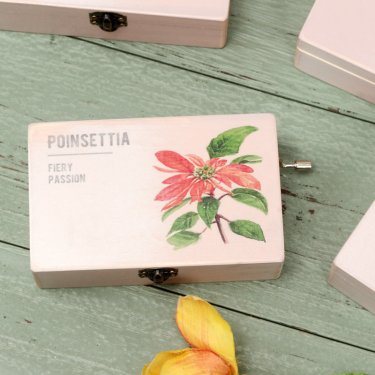 Hộp nhạc gỗ zakka