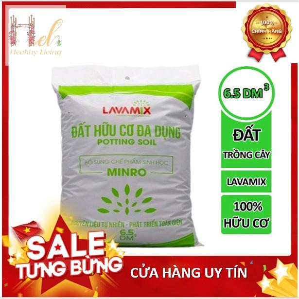 Đất Sạch Đất Hữu Cơ Đa Dụng Lavamix 6.5dm3 Trồng Rau Sạch Hoa Kiểng Bằng Đất Sạch, Xơ Dừa, Phân Bón Hữu Cơ