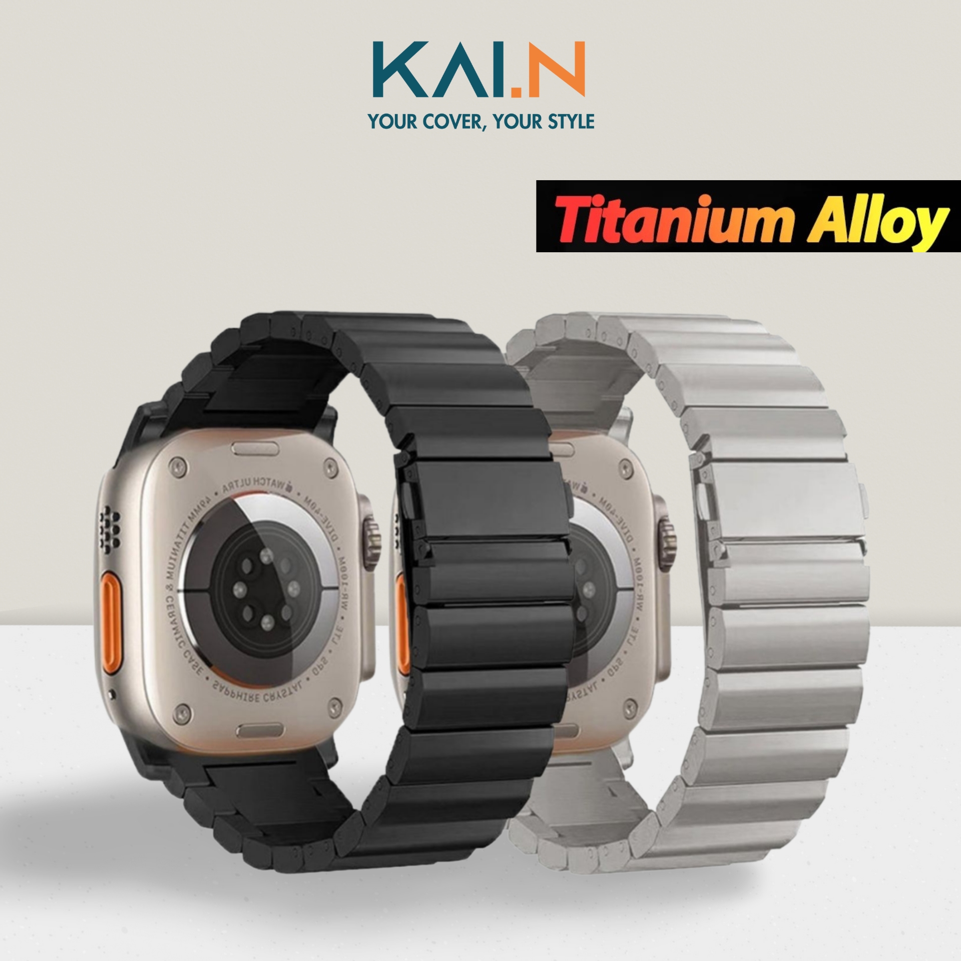 Dây Đeo Thay Thế Titan Dành Cho Apple Watch Ultra / Apple Watch Series 1-8/SE/SE2022, Kai.N Transformer Titanium - Hàng Chính Hãng