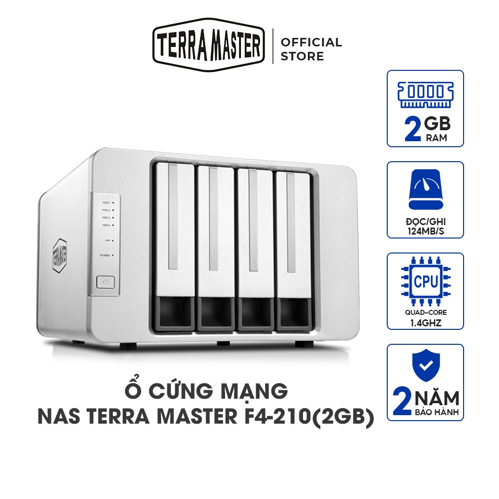 Ổ cứng mạng NAS Terra Master F4-210 Hàng chính hãng