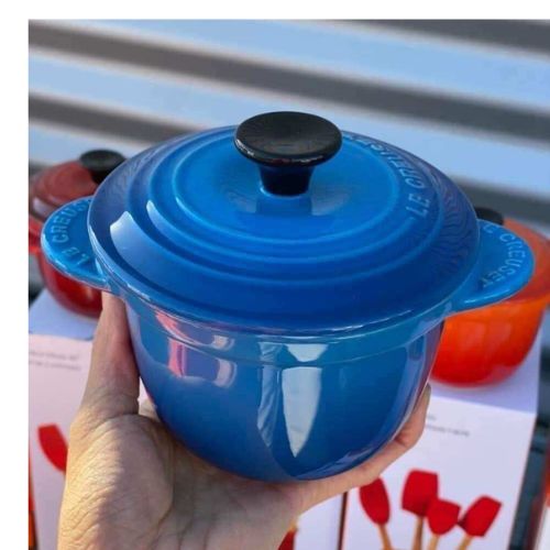Nồi niêu Le Creuset Mini Cocotte 13cm Marseille Blue màu xanh
