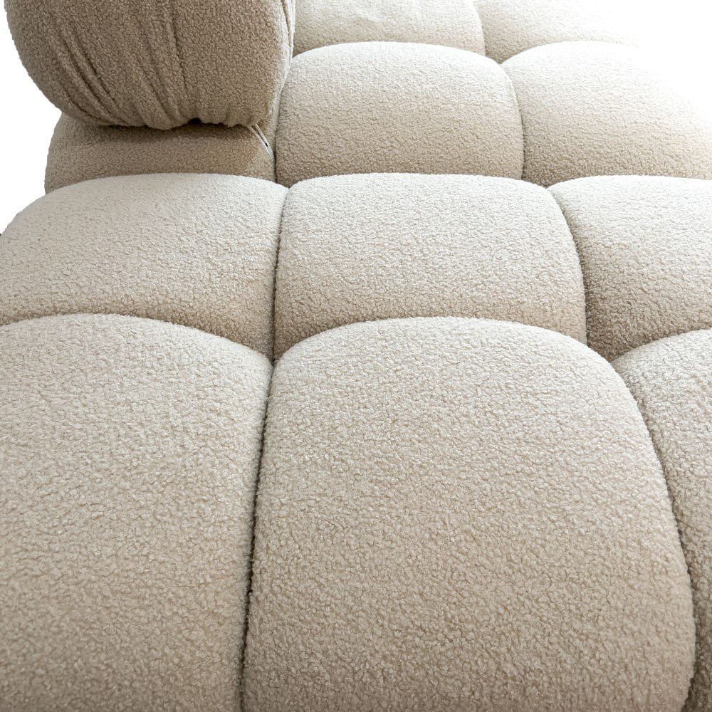 Sofa băng phòng khách hình khối Tundo bọc vải lông cừu cao cấp