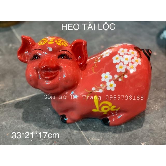 Heo Tài Lộc heo bỏ ống tiết kiệm gốm sứ Bát Tràng cao cấp không chì