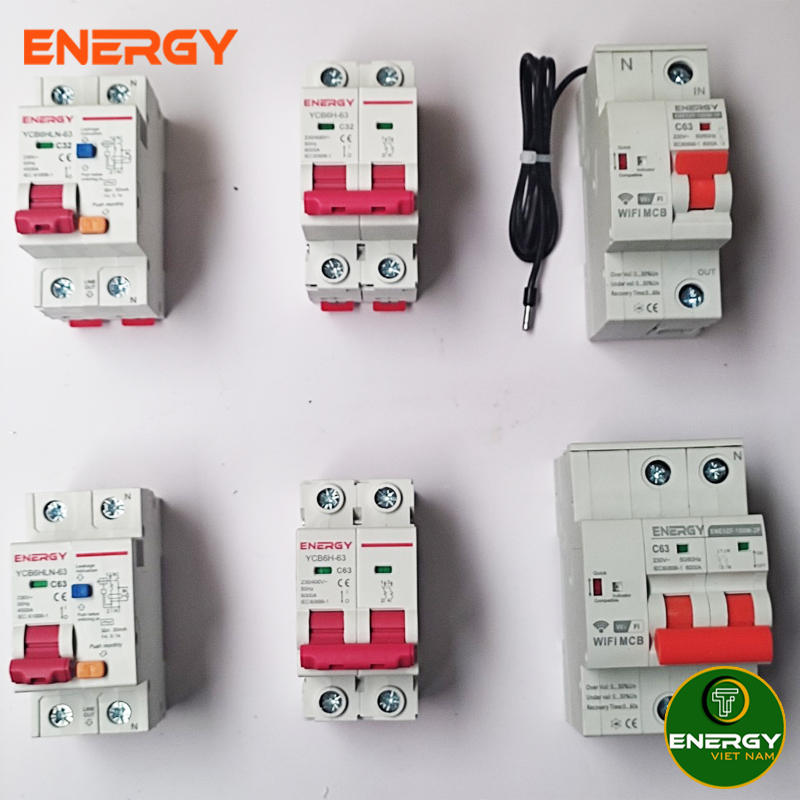 Aptomat MCB - RCBO - SMART MCB AC 2P 32A_63A 6KA ENERGY - Thiết Bị Điện