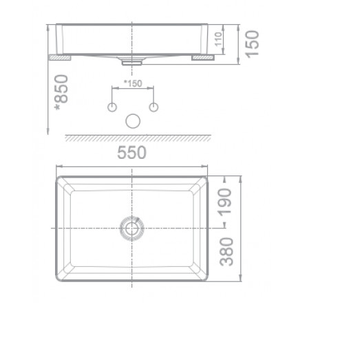 Chậu lavabo đặt bàn American Standard  WP-F412 Acacia E Supasleek