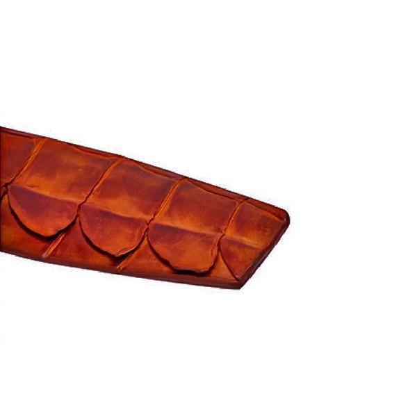 HC4841 - Dây nịt nam da cá sấu Huy Hoàng nguyên con 3,5P bát gài đầu kim màu vàng bò