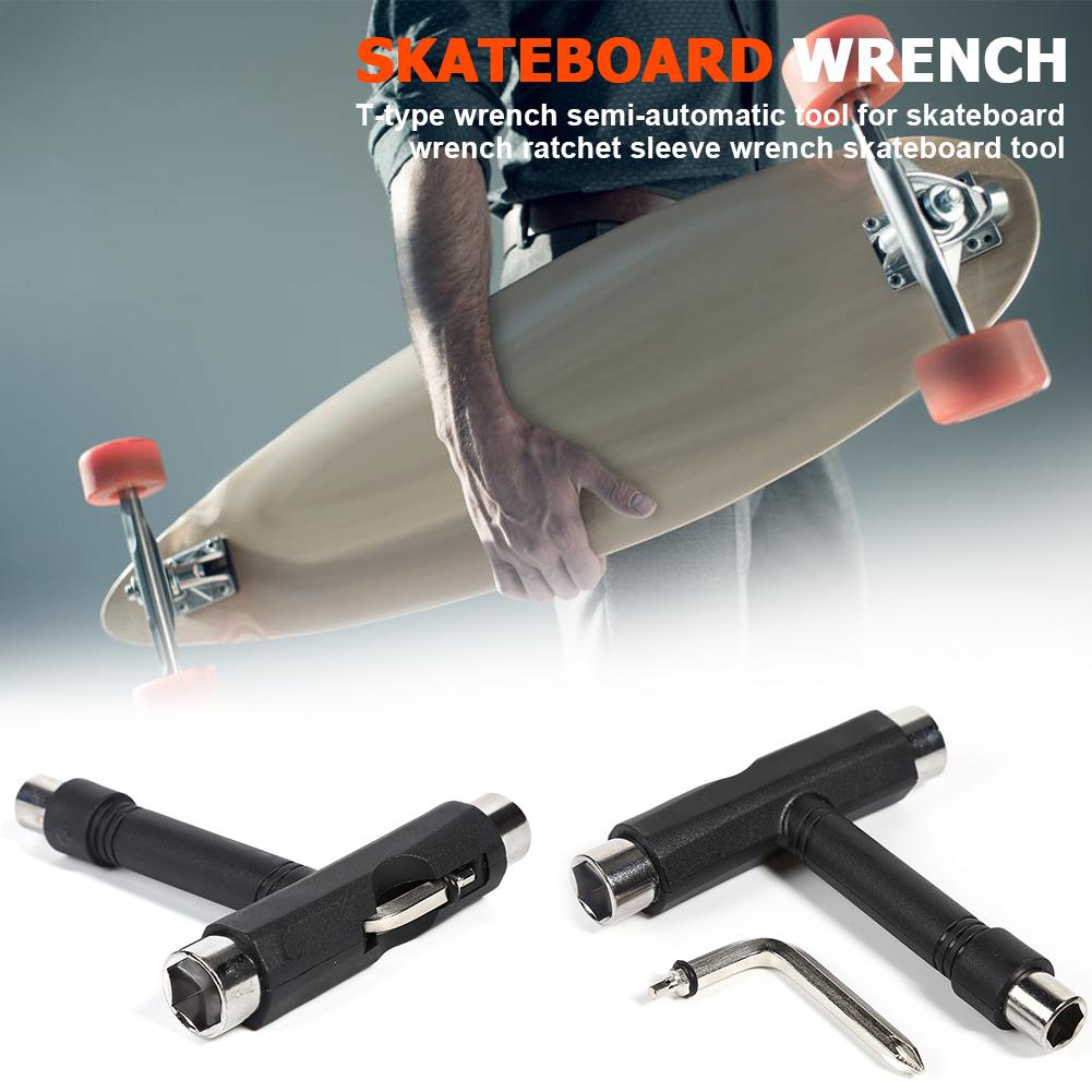 Ổ cắm công cụ ván trượt chữ T Cờ lê Kick Scooter Cờ lê Dụng cụ cầm tay Mini Kick Scooter Ổ cắm đa chức năng Skate T-Tool