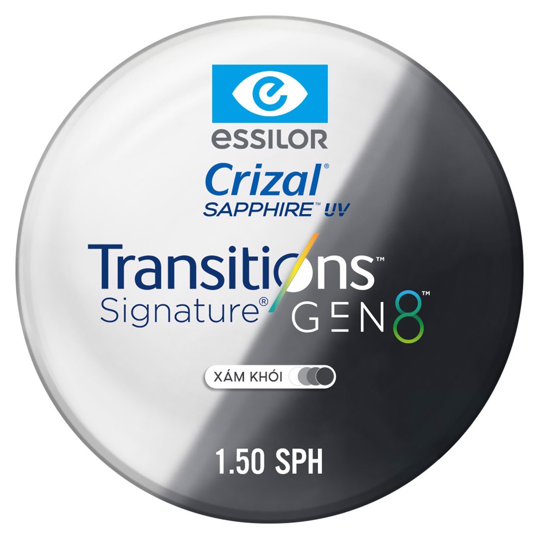 Tròng đổi màu Transitions Gen8 chuyển màu nhanh, đổi màu đậm hơn và độ bền màu cao