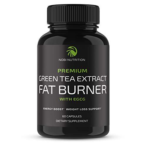 Nobi Nutrition Green Tea Fat Burner - Green Tea Extract Supplement with EGCG - Diet Pills, Appetite Suppressant, Metabolism & Thermogenesis Booster - Healthy Weight Loss for Women & Men