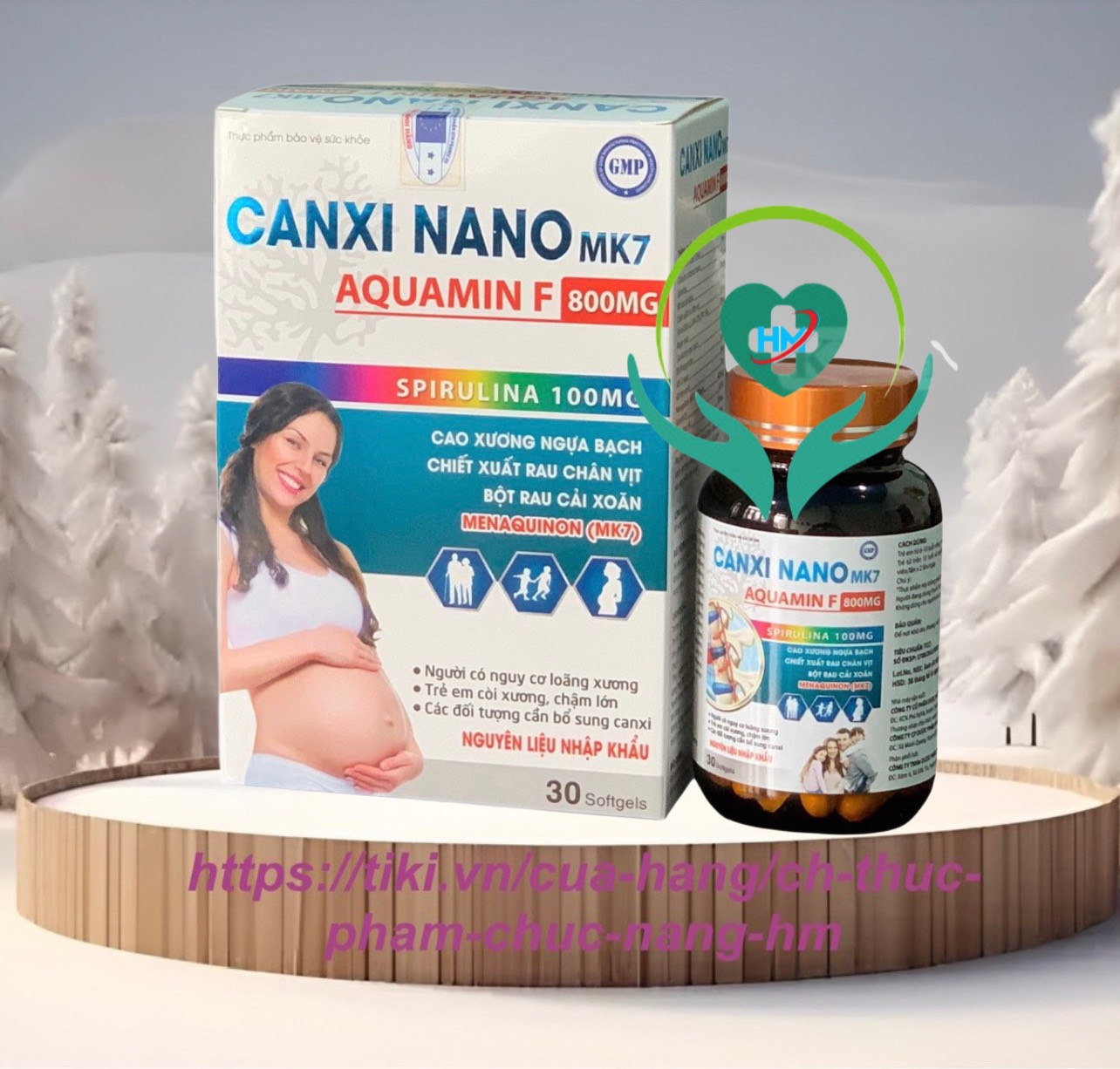 Canxi Nano MK7 Aquamin F 800mg - Hộ 30 viên - nguyên liệu nhập khẩu - bổ sung canxi hữu cơ, Vinaphar