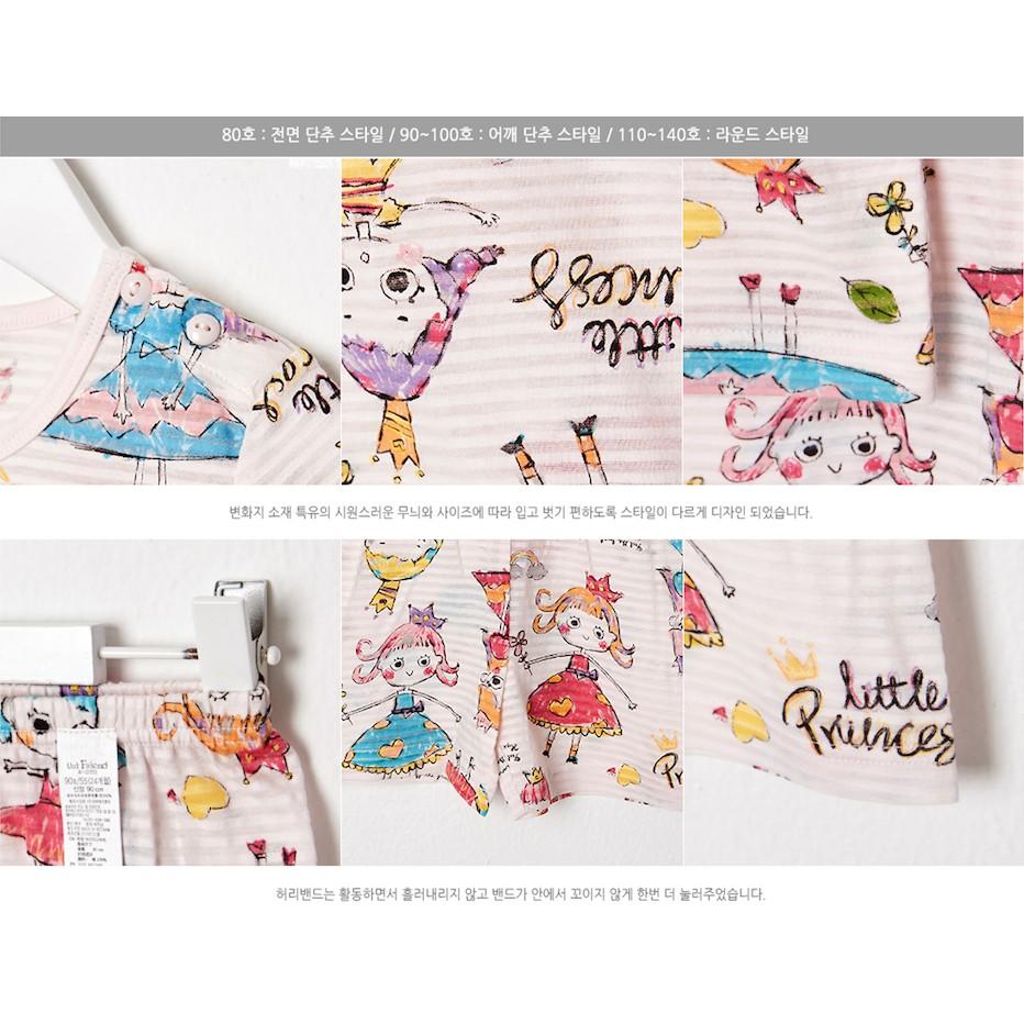 Bộ đồ bé gái Hàn quốc ngắn tay _ công chúa _ cotton