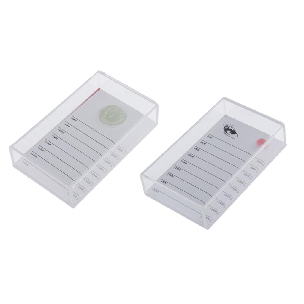 Professional Eyelash Storage Box, Cosmetic Makeup Organizer False Eyelashes Glue Pallet Holder Display Grafting Eye Lashes Extension