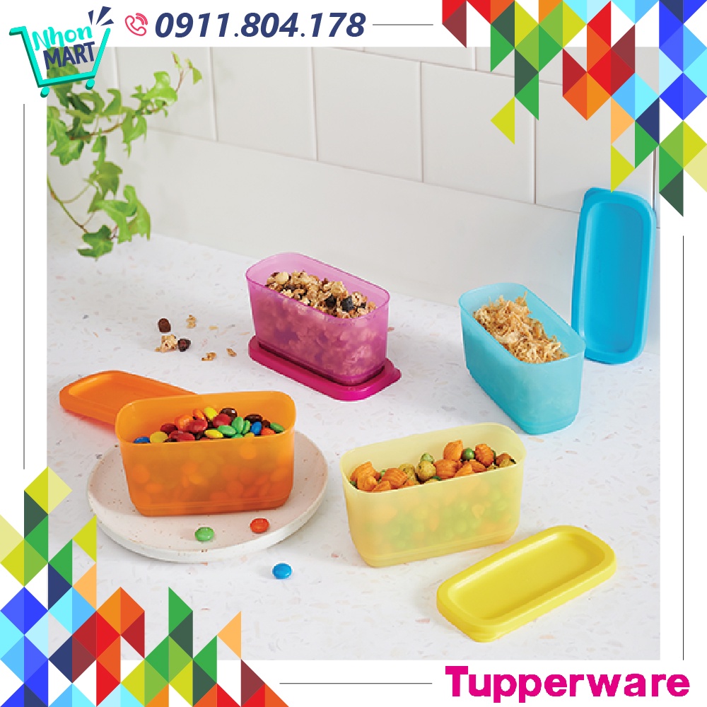 Bộ Hộp Bảo Quản Thực Phẩm Mini Rectangular 250ml - 4 Hộp