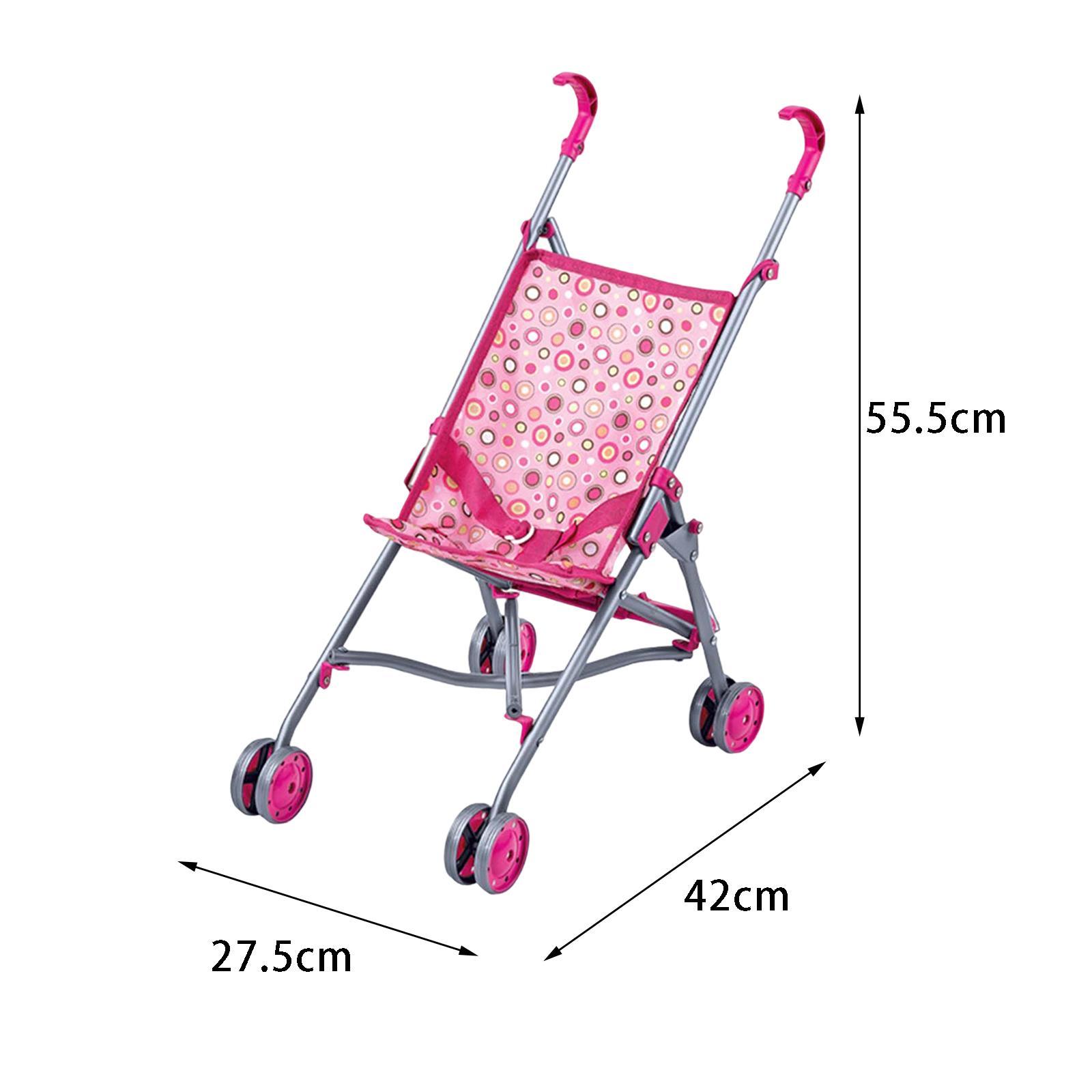 Buggy Pushchair Lightweight for Birthday Pretend Play Set Toys Accessories