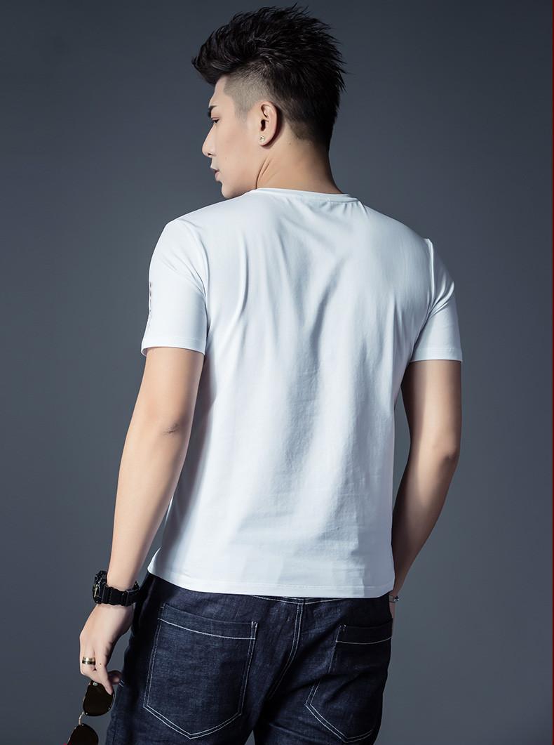 Áo thun Nam tay ngắn cổ tròn với họa tiết in hình độc đáo chất vải cotton cao cấp mặc thoải mái dễ phối đồ hợp với xu hướng thời trang