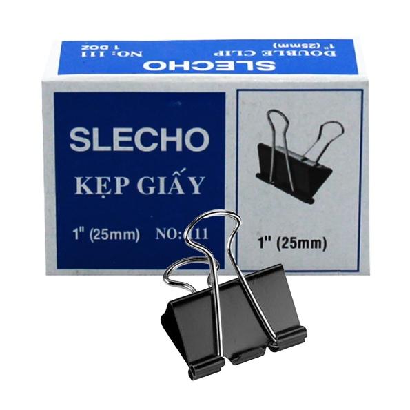 Kẹp Bướm SLECHO 25mm - Hộp 12 Cái (Kẹp Giấy)