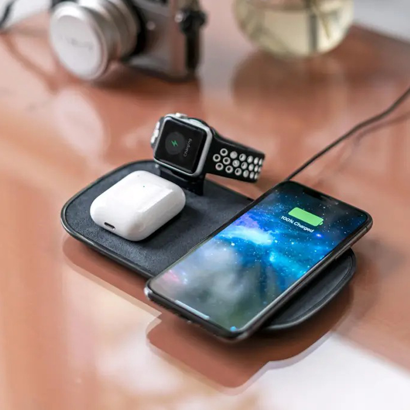 Đế sạc Không Dây Mophie 3-in-1 Wireless Charging Pad - Hàng Chính Hãng