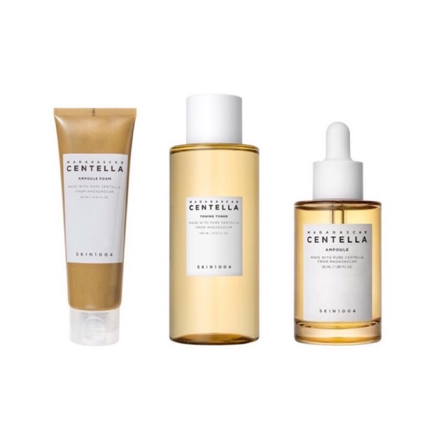 Bộ 3 sản phẩm dưỡng da Skin1004 Madagascar Centella bao gồm  Sữa rửa mặt 125ml + Toner 200ml + Serum 100ml ( Tặng 1 Mask Dr.Morita)