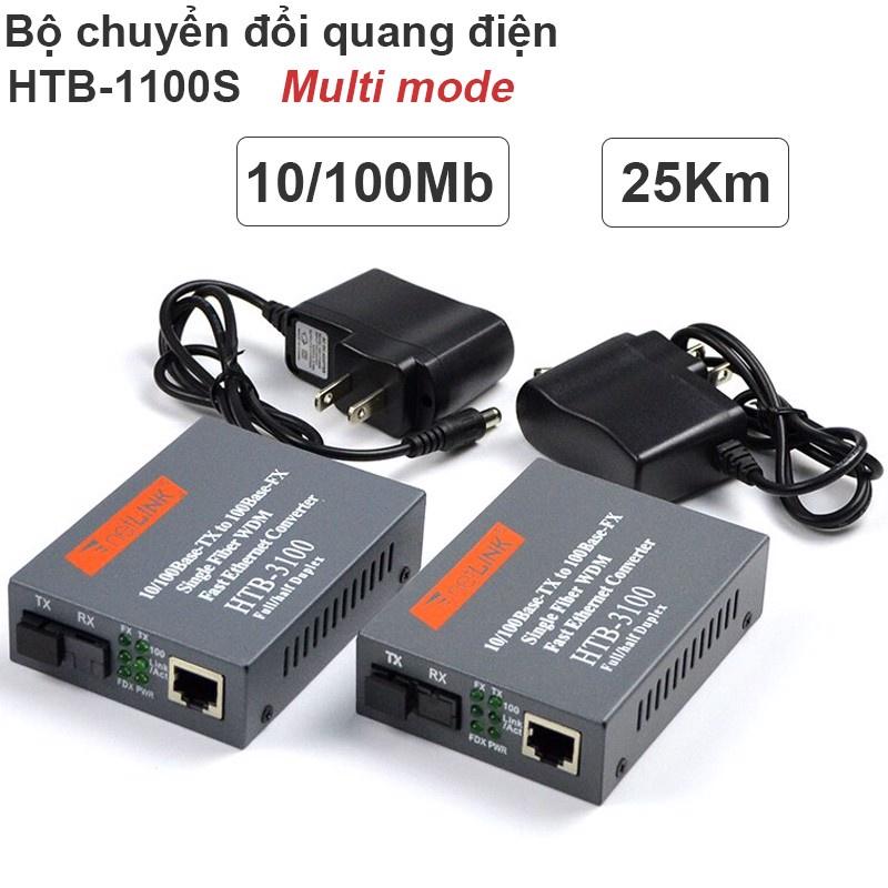 Bộ chuyển đổi quang điện Netlink 1 sợi tốc độ 10/100Mb Single Fiber HTB-3100/AB - Hàng nhập khẩu