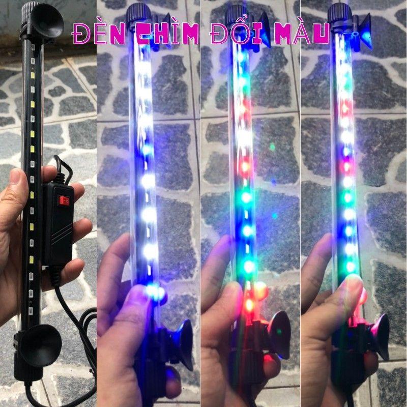 Đèn BỂ CÁ RGB ĐỔI MÀU, 3 chế độ màu cho hồ cá, hồ thủy sinh (Có thể ngâm dưới nước hoặc để khô đều được)