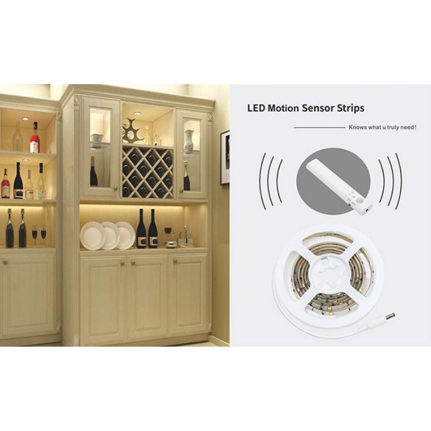 Đèn LED dây viền trang trí cảm ứng Hồng Ngoại 3000k 1,5M sử dụng trong nhà