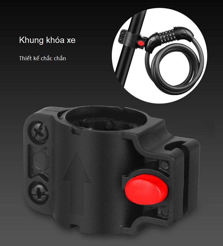 Khóa dây mật khẩu chống trộm xe máy, xe đạp