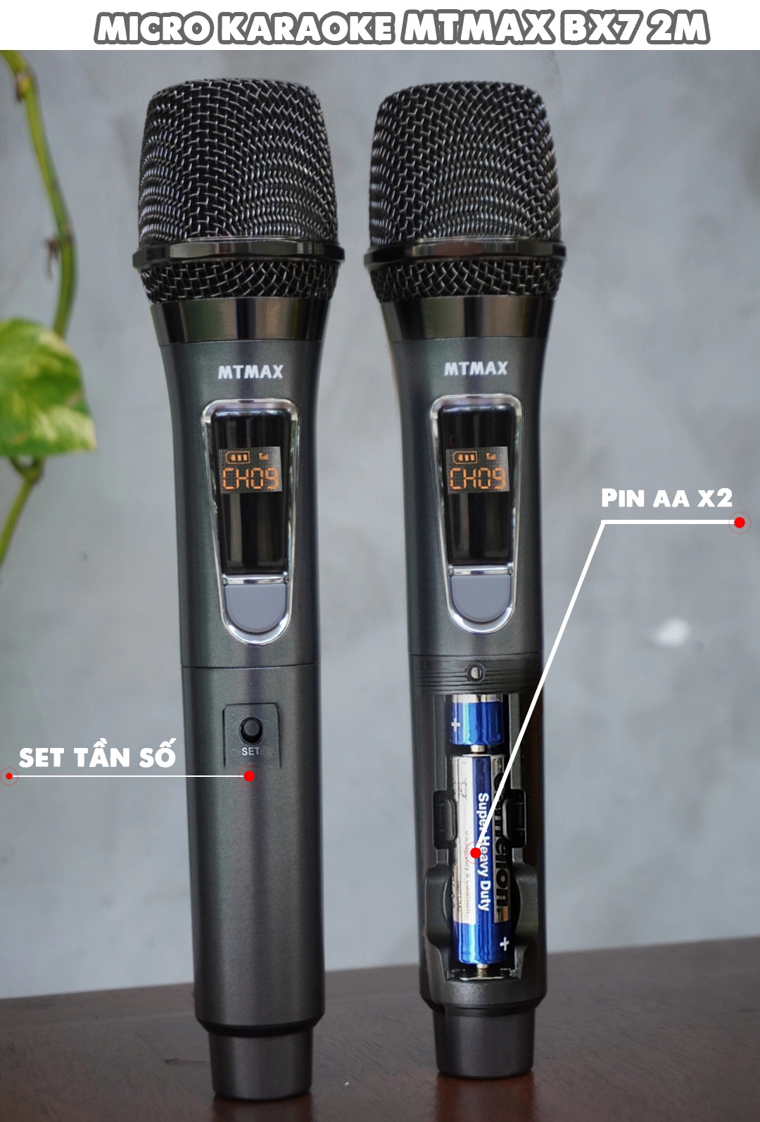 Micro karaoke dành cho ô tô MTMAX BX7 2M phiên bản mới đa năng cao cấp - Biến mọi loa nghe nhạc thành loa karaoke