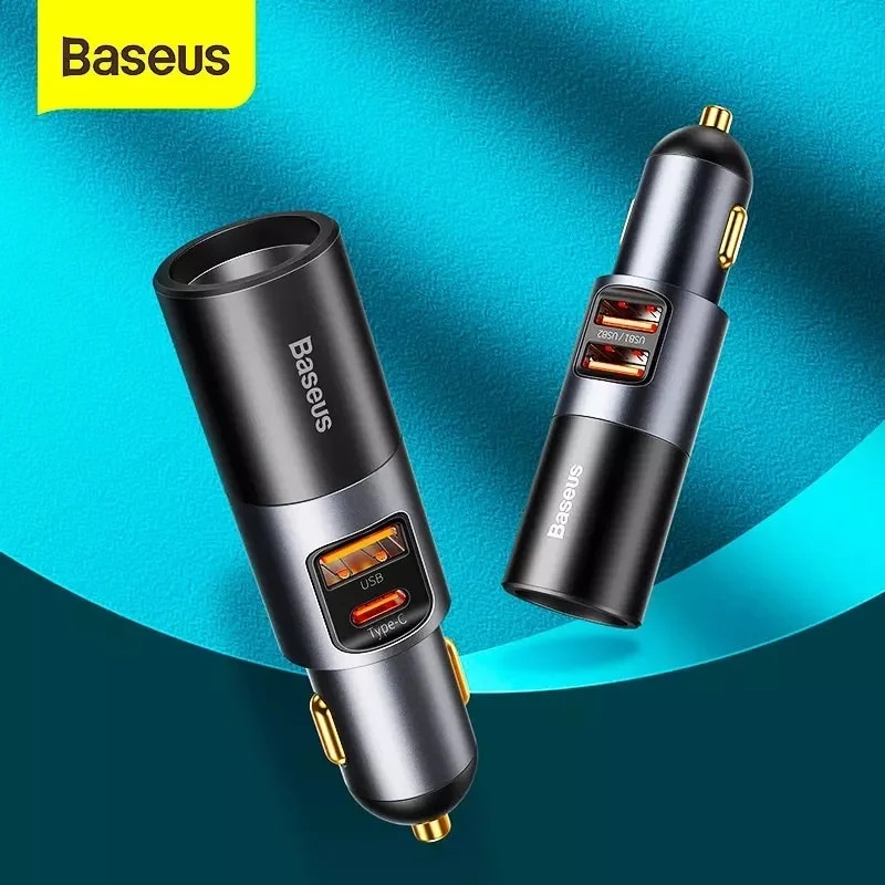 Tẩu sạc nhanh mở rộng 120W Baseus Share Together Fast Charge dùng cho xe hơi - hàng chính hãng