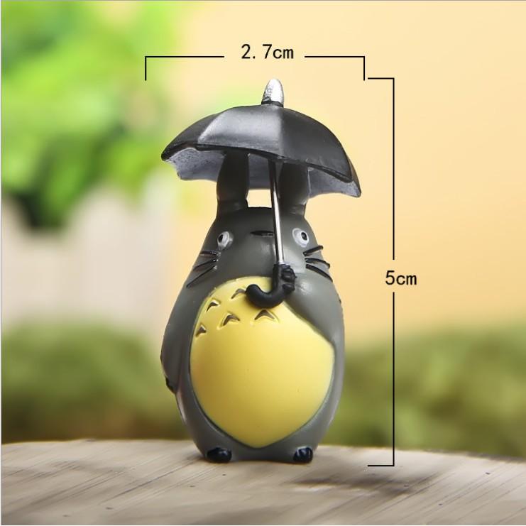 Mô hình Totoro cầm ô cho các bạn làm móc khóa, đồ DIY, trang trí tiểu cảnh