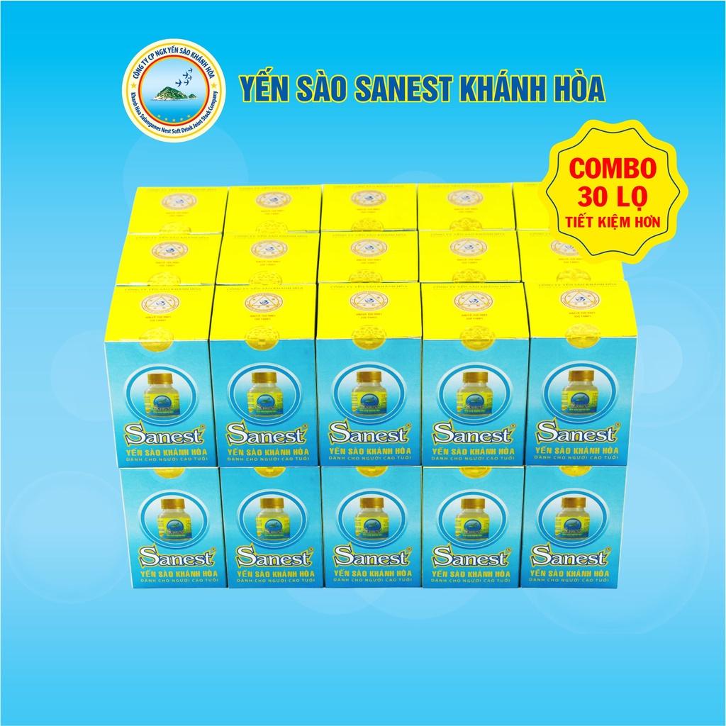 [Combo 30 lọ] Nước yến sào Khánh Hòa Sanest dành cho người cao tuổi đóng lọ 70ml