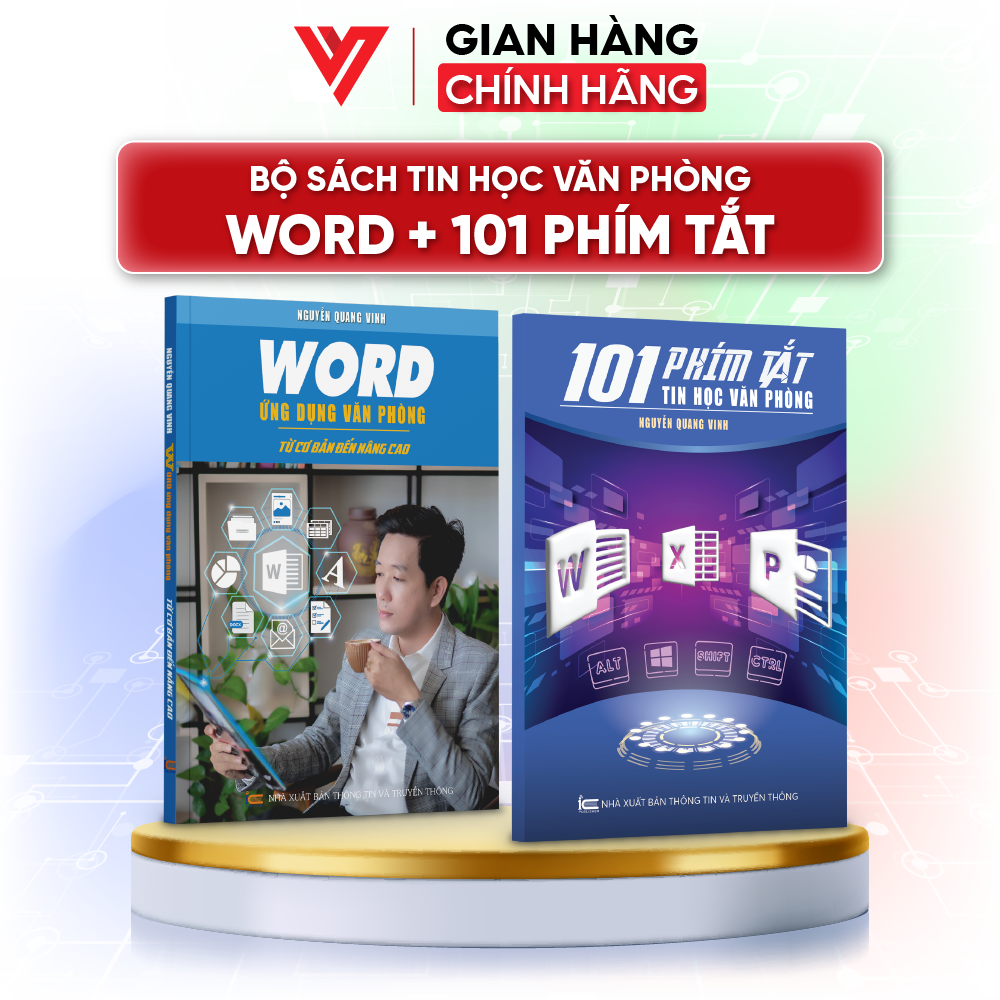 Bộ Sách Tự Học Word Và 101 Phím Tắt Ứng Dụng Tin Học Văn Phòng, Làm Chủ Công Việc, Học Tập Hiệu Quả