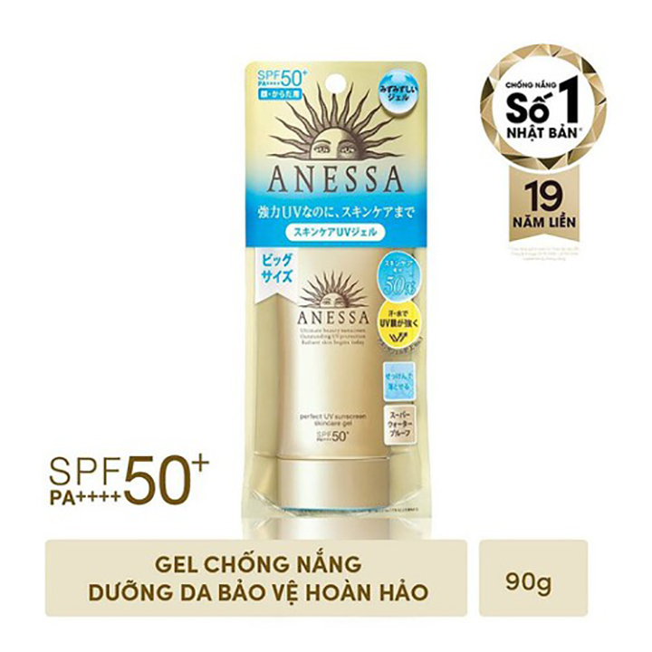 Gel Chống Nắng Dưỡng Ẩm Chuyên Sâu Bảo Vệ Hoàn Hảo Anessa Perfect UV Sunscreen Skincare Gel SPF50+ PA++++ 90g