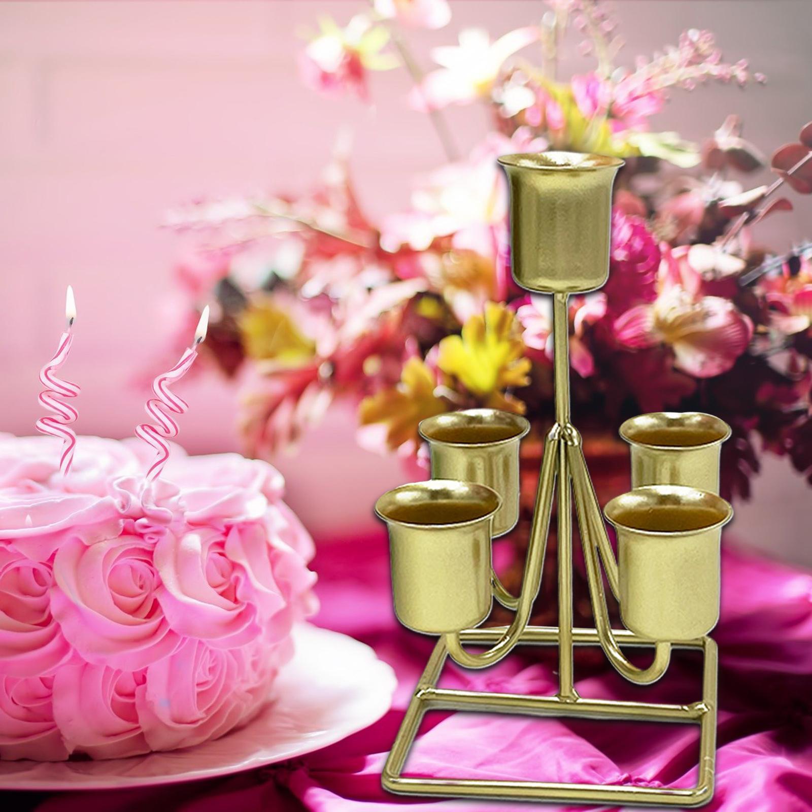 Candlestick for Taper Candles, Metal Candle Holder Romantic Candelabra Stand for Wedding, Birthday, Dinner Decorative