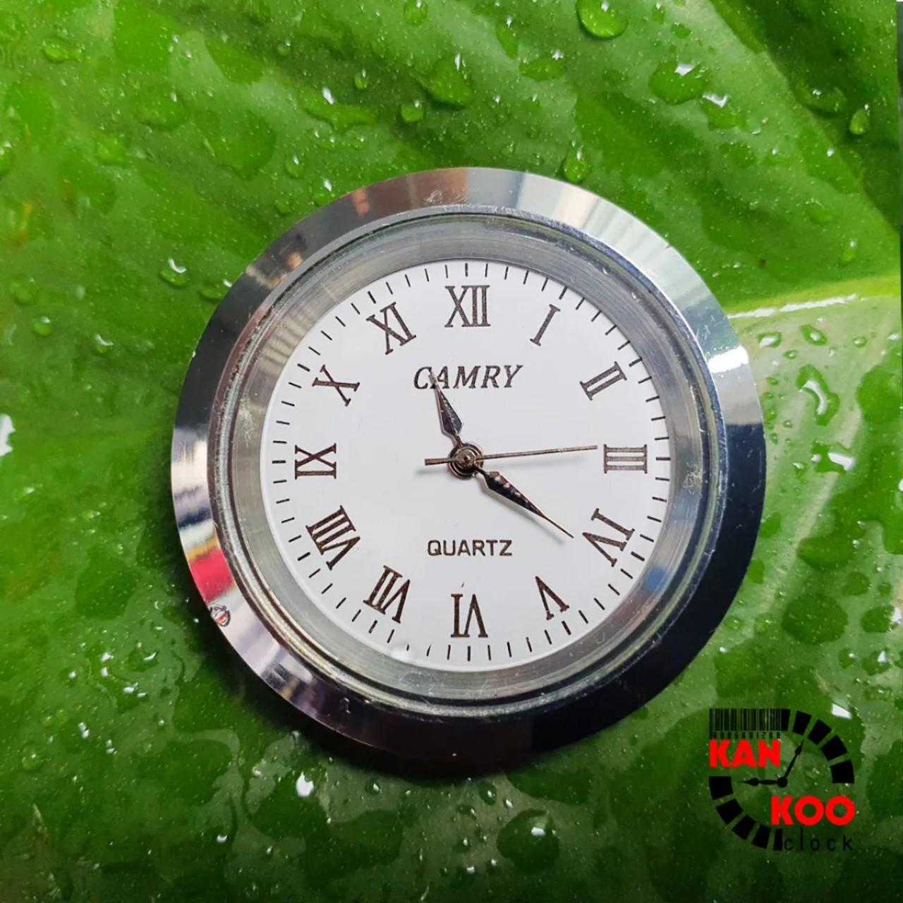 Mặt đồng hồ để bàn Camry đường kính 3.7cm màu VÀNG dùng để gắn đồng hồ để bàn pha lê, đồng hồ để bàn gỗ, đồng hồ decor