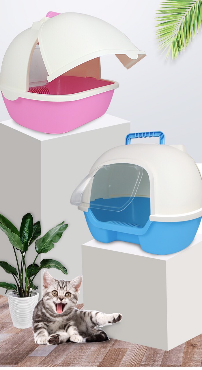 Nhà vệ sinh siêu to có cửa cho mèo