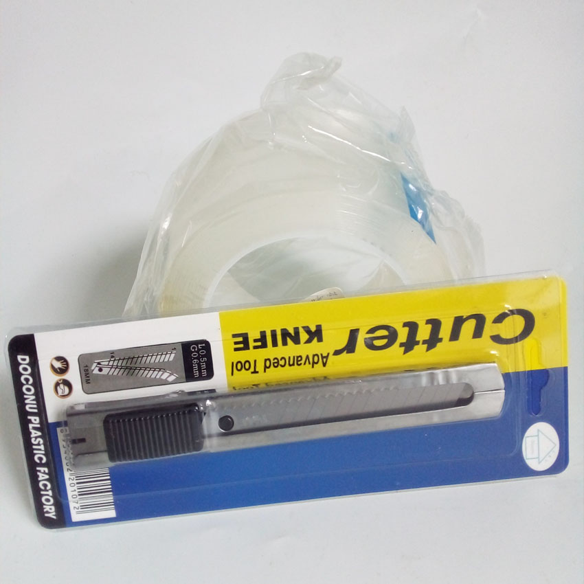 Băng keo chống thấm nước nhà bếp, nhà tắm, nhà vệ sinh trong suốt 5cm x 5m keo dày 0.8mm. Tặng kèm dao cắt