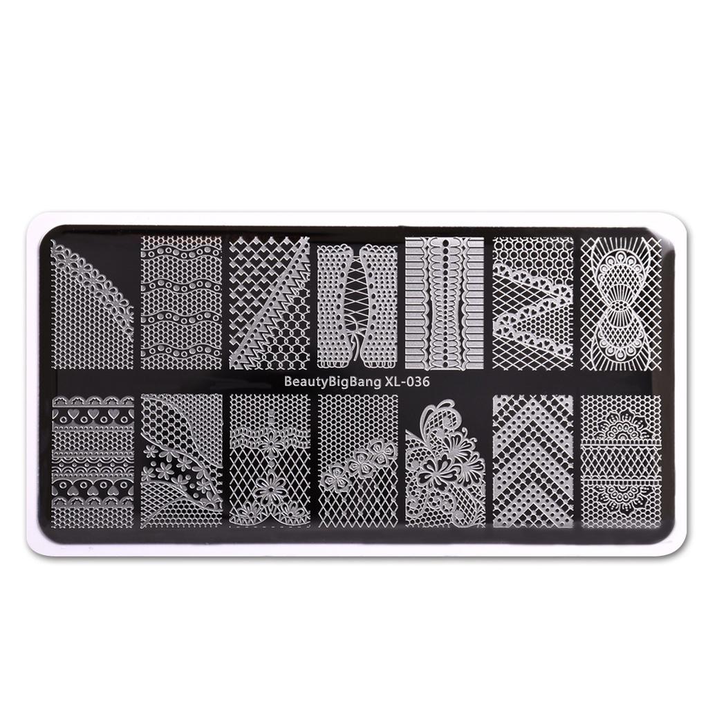 Khuôn Trang Trí Móng Tay Họa Tiết Ren Xinh Xắn 6*12cm