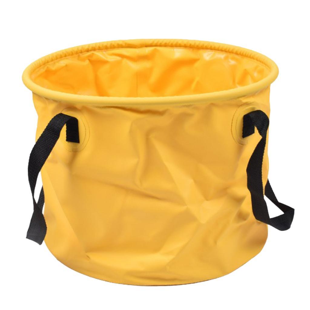 2pcs Collapsible Water Bucket Pail Wash Basin Outdoor Water Carrier Bag