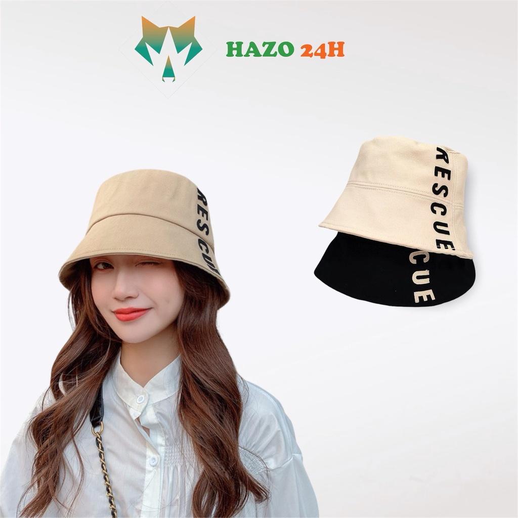 Mũ bucket Nón tai bèo vành cụp RESCUE HAPPINESS Đa dạng mẫu nhiều màu sắc Ulzzang form unisex nam nữ