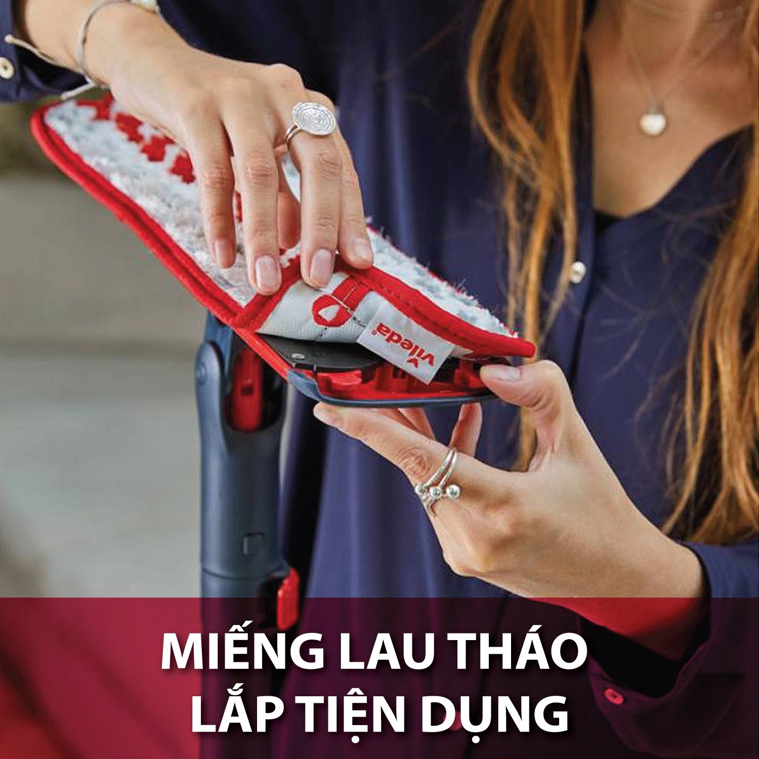 Bông lau cây lau nhà VILEDA UltraMax Easy Twist công nghệ sợi siêu nhỏ, tái sử dụng nhiều lần