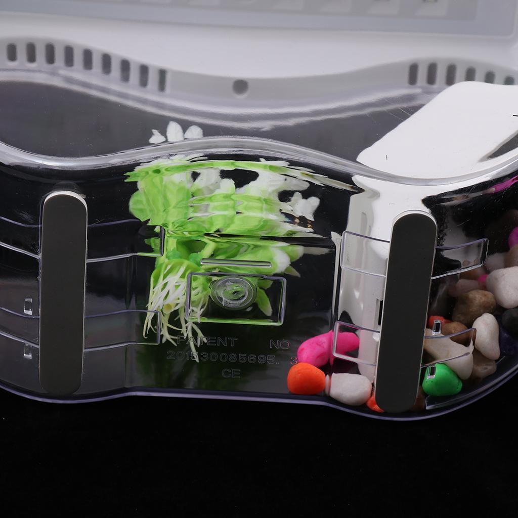 Aquarium USB Mini Desktop Fish Tank Aquarium with LED Light Home Decor