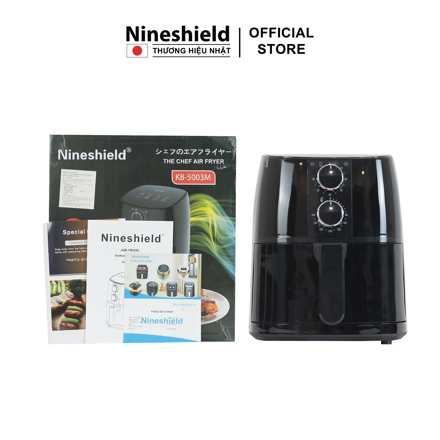 Nồi chiên không dầu Nineshield 7L KB 5003M hàng chính hãng