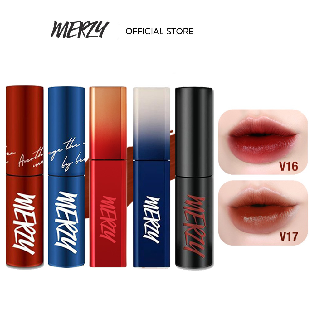 [Phiên bản tự thắt nơ] Son Kem Lì Merzy The First Velvet Tint 4.5g (Hộp đỏ kèm ruy băng